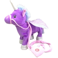 Hot Sale 25cm Magic Unicorn Walking& Talking Stuffed Animal Horse Toy Sound Record Unicorn Plush Fantasy Gift for kids