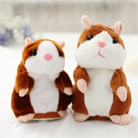 Dropshipping Promotion 16cm 18cm Talking Hamster Toys Speak Sound Repeat Stuffed Plush Electric Toys Animal Cute Hamster Toys
