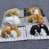 Mini Plush Sleeping Puppy Dashboard Decoration for Home Interiors