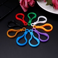 100 Colorful Lamp-Shaped Plastic Buckle Snap Hooks for DIY Sewing and Luggage Making