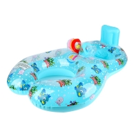 Inflatable Swimming Ring with Sunshade for Kids and Parents Pool Float Raft Toy