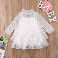 1-5Y Cute Kids White Lace Dress For Girls New Year Costumes For Girls Baby Girl Gown Dresses Tutu Dress Tulle 2018 Hole Vestidos