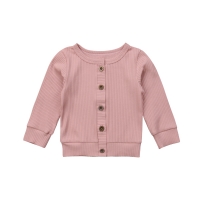 Newborn Infant Kids Baby Girls Clothes Button Knitted Sweater Cardigan Coat Tops
