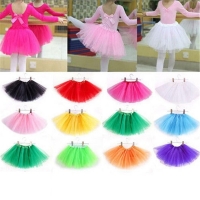 Lovely Fluffy Soft Tulle baby Kids Dance Tutu Skirt For Girl Sequin 3 Layers Tulle Toddler Pettiskirt Children Dance Skirt