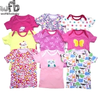 Retail 5pcs/lot 0-24months short-sleeve t shirt Baby Infant cartoon newborn clothes for boys girls cute Clothing summer