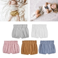 Unisex Cotton Summer Shorts for Babies with Ruffles - May14-A