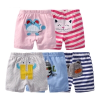 5 Packs Summer Baby Shorts Cartoon Unisex Kids Trousers Knitted Cotton Pants Boys Girls Toddler Knickers Newborn Infant Panties