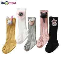 Princess Style Cotton Knee High Socks for Baby and Toddler Girls (Candy Colors)
