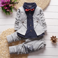 Baby Cotton Tracksuit Set - Spring/Autumn Fashion - S+ Pants - 3 Pieces - Boys Toddler Jogging Outfits - Babicolor
