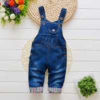BibiCola Baby Pants toddler Boys Girls Overalls Pants Kids Denim Bib Jeans Jumpsuit Clothes