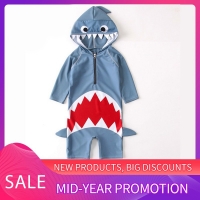Hooded Shark Baby Swimwear for Boys and Girls - Infant to Toddler Sizes