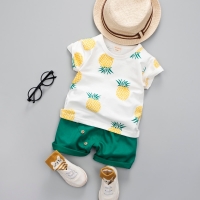 Baby Boys Girls Summer Clothes Fashion Cotton Set Printed Fruit Sports Suit For A Boy T-Shirt + Shorts Children'S Clothing