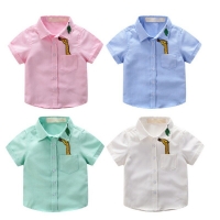 JXYSY Children Boys Shirts 2019 Summer Kids Baby Shirt For Boy Short Sleeve Tops Child Printed Boys Clothes Toddler boy blouse
