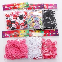 Colorful Elastic Hair Bands for Girls - 100pcs/set (1.5cm) [Fashionable Scrunchies]