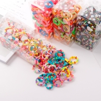 100pcs 3cm Cute Rubber Hair Bands for Girls' Ponytails and Headbands.