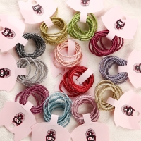 50pcs/lot Candy Color 3cm Rubber Hair Bands for Children in 12 Colors - Fashionable Hair Accessories for Girls and Kids