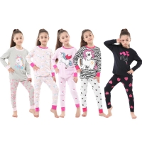 2020 new girls unicorn pajamas children sleepwear boys dinosaur pijamas baby pyjamas kids rocket homewear for 1-8 year