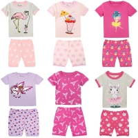 Summer Baby Girls Clothing Children Short Pajamas Sets Kids Cotton Pyjamas Baby Pijamas for 1-8 Years Girls Animal Printing PJS