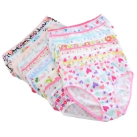 Set of 6 Cotton Baby Girl Print Panties for Kids - Random Colors