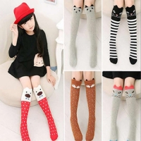In the spring and autumn period new children Girls knee-high stockings cartoon cotton knee high over leg warmers infant