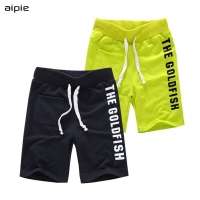 Children boys Shorts Brand Fashion Printing Letters 100% Cotton Elastic Waist Shorts For 4-10 years kids wear