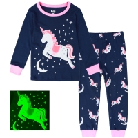 Unicorn & Skeleton Pajama Set for Girls 2-7y, Perfect for Halloween & Everyday Sleepwear, Infant & Toddler Nightwear.