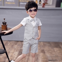 Baby Boys Suit Formal Jacket 2019 New Summer Cotton Boy Suits Wedding Party Kids Blazer Korean Style Infantil Chlidren Clothing
