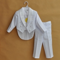 2018 Formal baby boy clothes wedding for suit party baptism christmas suits for 0-10T baby  suits wear white/black 5-Piece