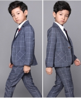 3 Color Formal Boys suit Tuxedos Kids Spring winter Solid boys Wedding Suit Brand Fashion Kids jackets and pants sets 4-12y
