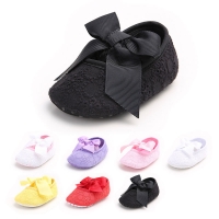 Cute Baby Girl Soft Sole Shoes with Bow and Floral Design - 5 Styles Available (0-18M)