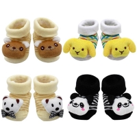 Kids' Non-Slip Cotton Socks with 3D Patterns for Sports & Casual Wear