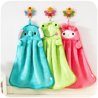 Soft Plush Cartoon Animal Hand Towel for Babies and Toddlers, Perfect for Bath Time and Hanging in the Bathroom.