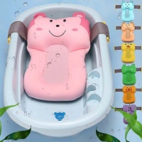 Portable Baby Bath Tub with Non-Slip Air Cushion and Cute Animal Cartoon Design