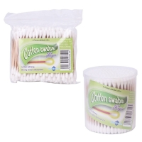 100/180 Double-Headed Wooden Cotton Swabs for Baby Care, Cleaning, and Makeup Removal