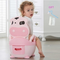 Baby potty toilet bowl training pan toilet seat children's pot kids bedpan portable urinal comfortable backrest cartoon cute pot
