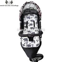 Cotton Baby Stroller Cushion with Diaper Pad - 2023 Fashion Stroller Accessory
