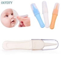 Hot Baby Care Ear Nose Navel Cleaning Tweezers Safety Forceps Plastic Cleaner Clip #330