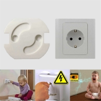 10pcs Baby Safety Rotate Cover 2 Holes EU Standard Children Electric Protection Socket Plastic Security Locks Child Proof Socket