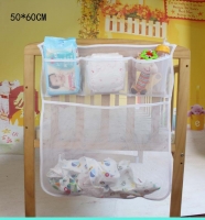 Crib hanging storage bag for toys, diapers, and nappies - Baby bedding accessory