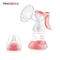 BPA-free Silicone Manual Breast Pump with Milk Bottle and Nipple Function (T0100)
