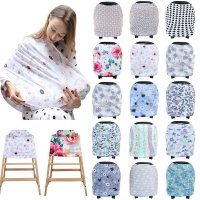 5-in-1 Baby Cover: Nursing, Car Seat, Shopping Cart & Scarf