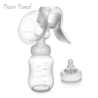 Powerful Manual Breast Pump with Nipple Suction and Feeding Bottle (Model ER524)