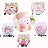 5Pcs Girls Training Pants Cotton Reusable Baby Diapers Waterproof Cloth Nappies Washable  Learning Pants 10-14KG