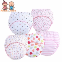 5Pc/lot   Training  Pants Soft Comfortable Cotton Baby NappyBaby Girls Learning Pants Infant Nappy Cloth Diapers 90 Suit 9-13kg