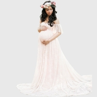 Long Maternity Photography Props Pregnancy Dress Photography Maternity Dresses For Photo Shoot Pregnant Dress Lace Maxi Gown