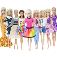 Fashion Doll Casual Wear Outfit Set - Skirt, Pants, Vest, Jeans, Coat - For Barbie Dolls.