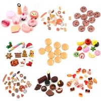 Cute Mini Play Toy Fruit Food Cake Candy Fruit Hamburg Biscuit Donuts Miniature For Dolls Accessories Kitchen Play Toys Hot Sale