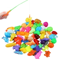 32pcs/lot Magnetic Fishing Toy Rod Net Set for Kids Child Model Play Fishing Games Outdoor Toys (30 Fish+2 Rod)
