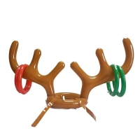 Inflatable Santa Funny Reindeer Antler Hat Ring Toss Christmas Holiday Party Game Supplies Toys New Year Christmas  Inflated toy