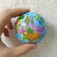 63mm Anti Stress Relief World Map Foam Ball Atlas Globe Palm Ball Planet Earth Ball Toys for Children Girls boys